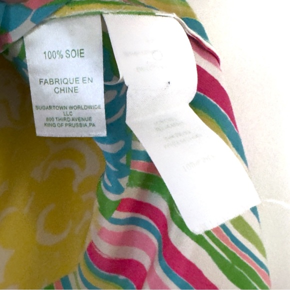 Lilly Pulitzer Floral Silk Tank Top Womens XS Pink Green Vibrant Iona Gardencore - Picture 12 of 12